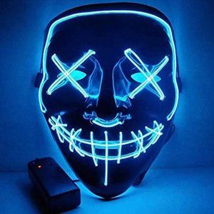 Halloween Light Up Mask EL Wire Scary Mask